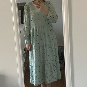 A new day M mint green very forgiving dress good used         condition